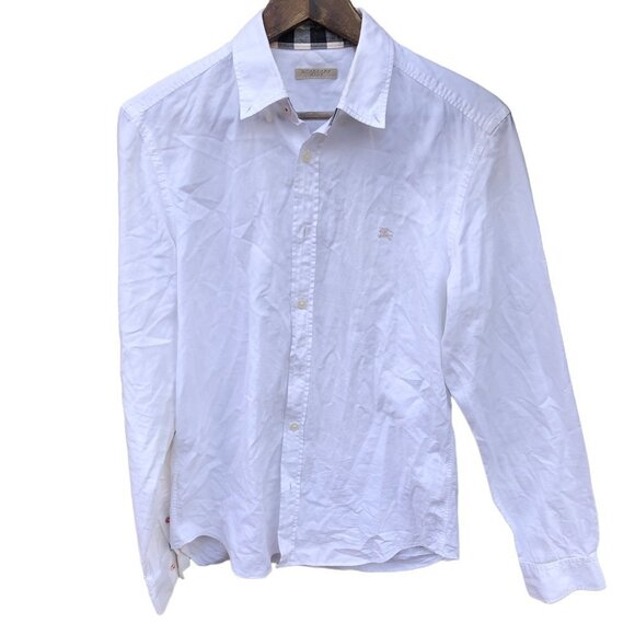 VINTAGE Burberry Shirt Medium White - Picture 1 of 11